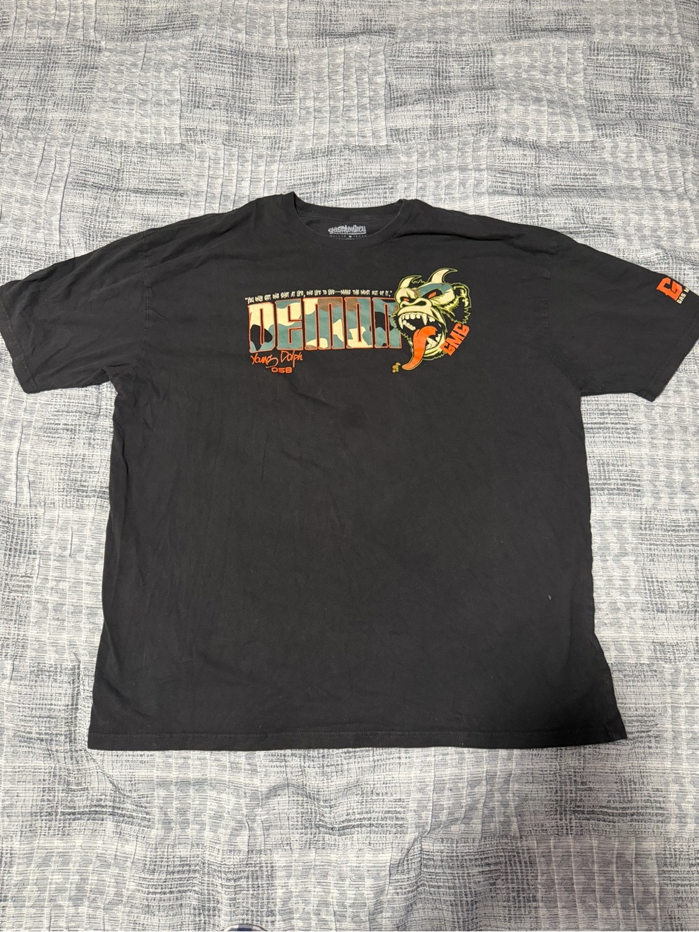 super rare Young Dolph Demon GMC Gas Monkey Garage T-Shirt Men’s 3XL